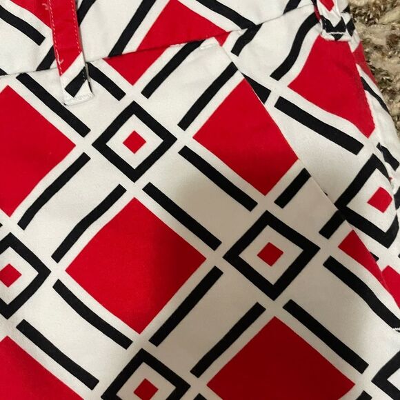 LoudMouth Golf Shorts Red White Cotton Lycra Men's Sz 36 - Picture 2 of 6